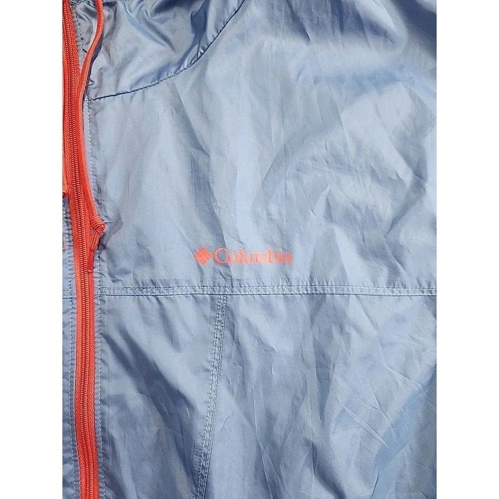 Columbia Omni-Tech Rain Jacket‎ Adult Womens X-Large Blue & White